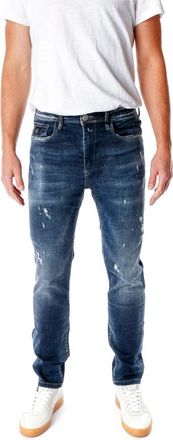 ER Elias Rumelis Relaxed Fit Midwaist Jeans met Unieke Details - Heren - Slim Fit Jeans - Blauw - W38 - Denim - Jeans