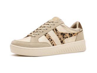 Gola Superslam Blaze Ii Womens Shoes Gold/Leopard/Dark Brown : 9.5 B - Medium, Leather