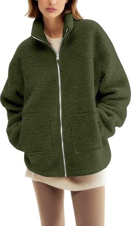 Generic Womens Fleece Jacket with Baby Carrier Pocket UK Warm Sherpa Maternity Coat for Mom Zip up 2-in-1 Baby Wearing Outerwear Soft Loose Thermal Comfy Jack