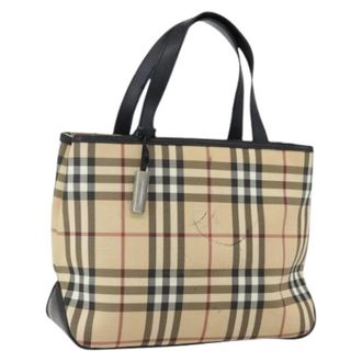 Burberry Pre-owned Tote Bags, female, Beige, Size: ONE SIZE Pre-owned Vintage Tote Bag
