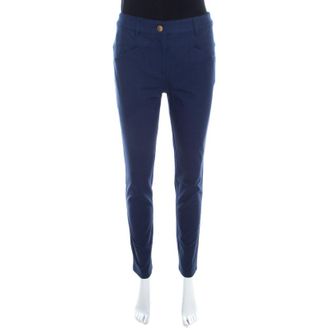 Escada Saphire Blue Stretch Denim Teresa Straight Leg Jeans