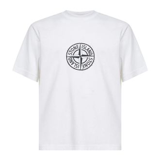 Stone Island All Around Compass T-Shirt - Heren - T-shirts - Wit - XL - Katoen - Tops