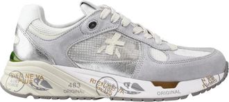 Premiata Grijs Zilveren Su&egrave;de en Stoffen Sneakers - Dames - Sneakers - Grijs - 36 EU - Su&egrave;de - Schoenen