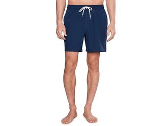 Polo Ralph Lauren 5.75 Traveler Classic Swim Trunks Mens Swimwear Newport Navy : 2XL, Elastane/Mesh/Polyester
