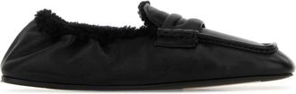 Miu Miu Black Leather Loafers