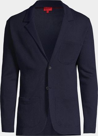 Isaia Men & apos;s Wool-Blend Sweater Jacket