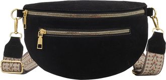 Generic Crossbody Sling Bag PU Leather Chest Bag Large Shoulder Bag for Women Everyday Use Work Travel