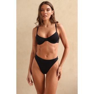 Dippin' Daisy's Swimwear Besties High Waisted Bikini Bottom in Black at Nordstrom, Size X-Small