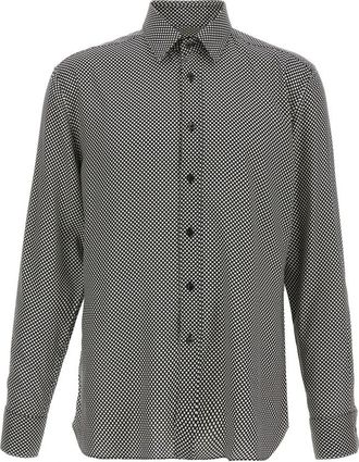 Tom Ford Polka Dot Fluid Fit Shirt - Heren - Casual Overhemden - Veelkleurig - XL - Overhemden