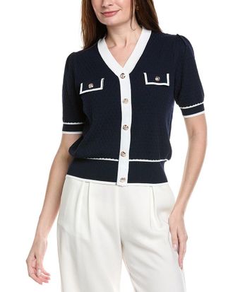 Nanette Lepore Short Sleeve Cardigan Top