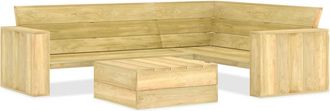 vidaXL Juego De Muebles De Jard&iacute;n 2 Piezas Madera De Pino Impregnada Vidaxl