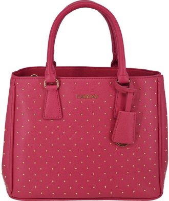 Bebe Sagan Studded Satchel in Dark Pink at Nordstrom Rack