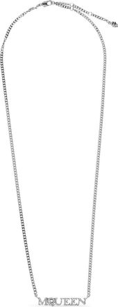 Alexander McQueen Collana con pendente logo - Argento