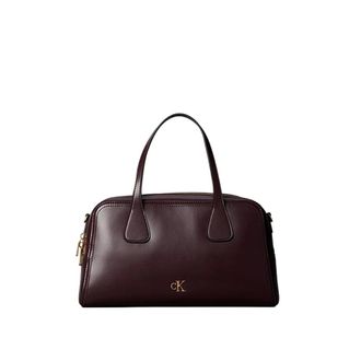Calvin Klein Borsa Bowling Hardware Monogram - - Bags - Donna - Marrone - ONE SIZE