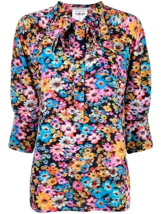 Stella McCartney Sophie floral print blouse - women - Silk - 40 - Black