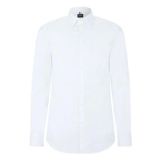HUGO BOSS Hugo, Formal Shirts, male, White, Size: L Hays Slim Fit Shirt