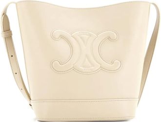 Celine Cuir Triomphe Leather Small bucket bag - Beige