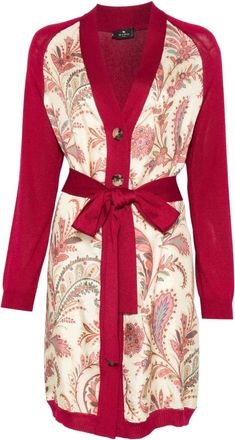 Etro Cardigan lungo con inserti - Rosa
