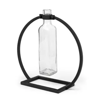 Mercana Monica Metal Glass Bottle Vase in Black at Nordstrom, Size Large