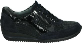 Waldl&auml;ufer Blauwe Sportieve Damesschoenen Laag - Dames - Sneakers - Blauw - 38 1/2 EU - Leer - Schoenen