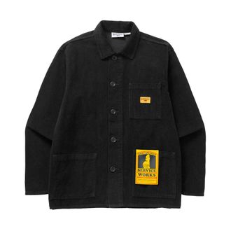 Service Works Light Jackets, male, Black, Size: S Corduroy Shirt Jacket