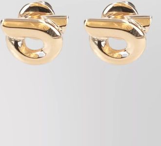 Ferragamo circular stud earrings refined round shape