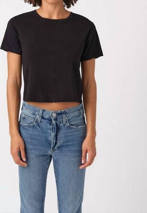 Amo Babe Cropped Tee In Black