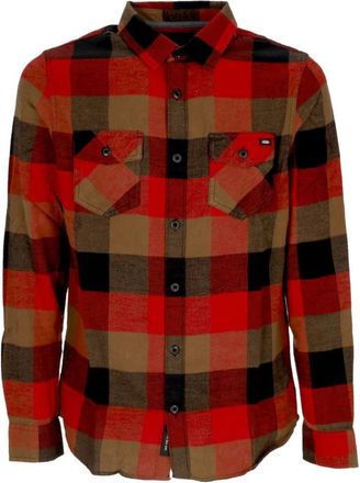 Vans Geruite Flanellen Overhemd met Lange Mouwen - Heren - Casual Overhemden - Veelkleurig - S - Katoen - Overhemden