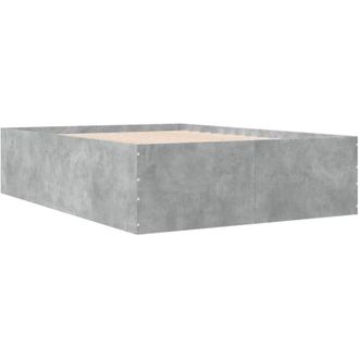 vidaXL Bed Frame without Mattress Concrete Grey 135x190 cm Double vidaXL
