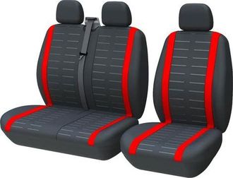 OEM Fundas Para Asientos De Coche, Ajuste Universal Para La Mayor&iacute;a De Camiones, Furgonetas Y Autobuses, Asientos Delanteros 1 + 2 (3 Asientos), Fundas Un