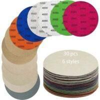 OEM 30 Discos De Lijado Para Papel Abrasivo De 125 Mm, Grano 2000/3000/4000/5000/7000/10000, Para Uso En Seco Y H&uacute;medo. Papel Abrasivo Utilizado Para Puli