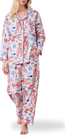 Printfresh Cotton Poplin Pajamas in Cloud at Nordstrom, Size X-Large