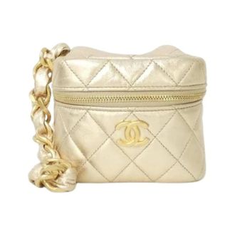 Chanel Pre-owned Mini Pouch - Dames - Pre-owned - Beige - Maat: ONE Size Leer