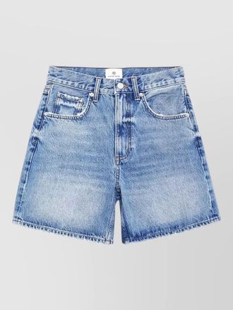 Anine Bing cotton knee-length denim shorts