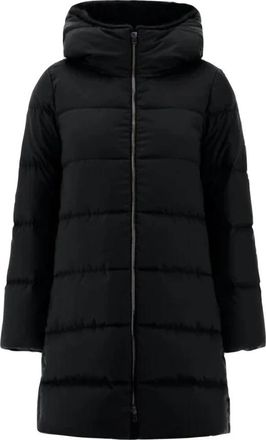 Herno A Shape Arendelle New Lady Faux Fur Padding - Dames - Gewatteerde jassen - Zwart - S - Polyester - Jassen