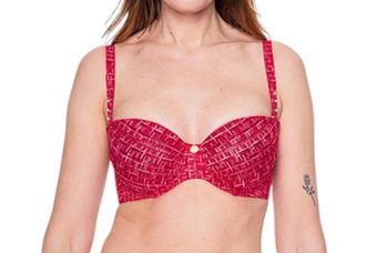 Louisa Bracq Tweegy Tulle Bralette In Rouge A Levre