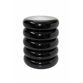 Relaxdays Relaxdays Side Table & Stool, Bubble Design, Living Room Decor, HxD: 45 x 31 cm, Metal, Black