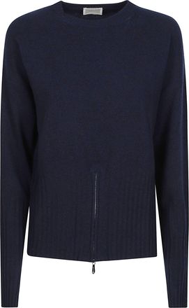Drumohr Over Round Neck Merino Wool-Cashmere Cropped Sweater