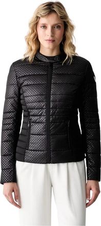 Guess New Vona Quilted Jacket - Dames - Winterjassen - Zwart - S - Leer - Jassen