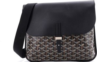Goyard Coursier Messenger Bag Coated Canvas and Leather