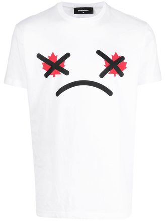 Dsquared2 graphic-print short-sleeve T-shirt - men - Cotton - S - White