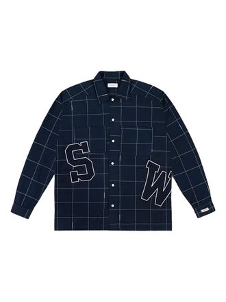 Saintwoods flannel shirt - men - Cotton - M - Blue