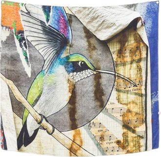 Talking Walls Printed Silk Foulard