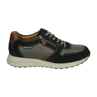 Mephisto Blauwe Vrijetijdsschoenen Dino Velsport - Heren - Sneakers - Blauw - 44 EU - Leer - Schoenen