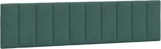 vidaXL Cabecero De Cama Acolchado Terciopelo Verde Oscuro 200 Cm Vidaxl