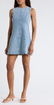 Blu Pepper Sleeveless Fit & Flare Denim Minidress at Nordstrom Rack, Size Medium