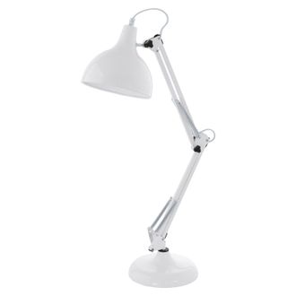 Loops Table Desk Lamp Adjustable Colour White Flexible In Line Switch Bulb E27 1x40W