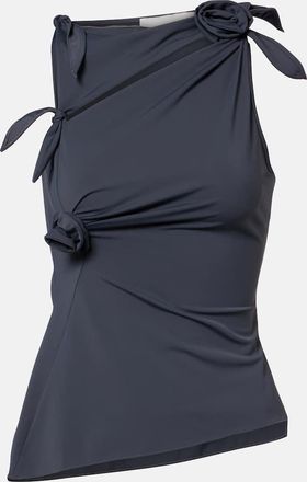 Coperni Top in jersey con applicazioni floreali