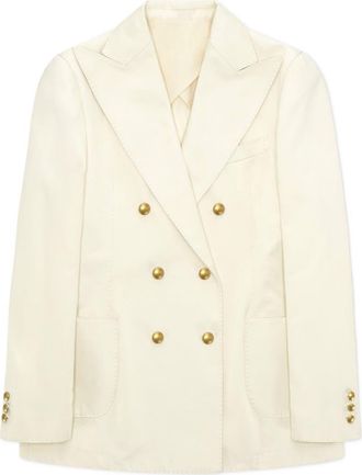 Fortela Classic Double Breasted Jacket in Ecru at Nordstrom, Size 40 Eu