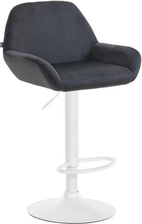 Clp Taburete de bar regulable y giratorio en Terciopelo Negro